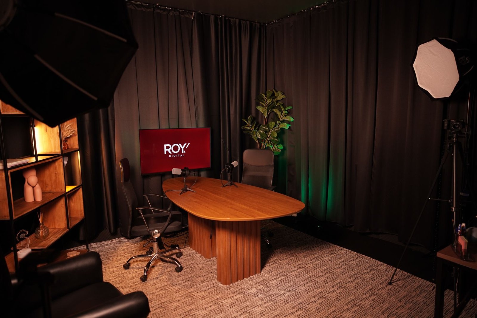 Estúdio da Roy Digital montado para gravação